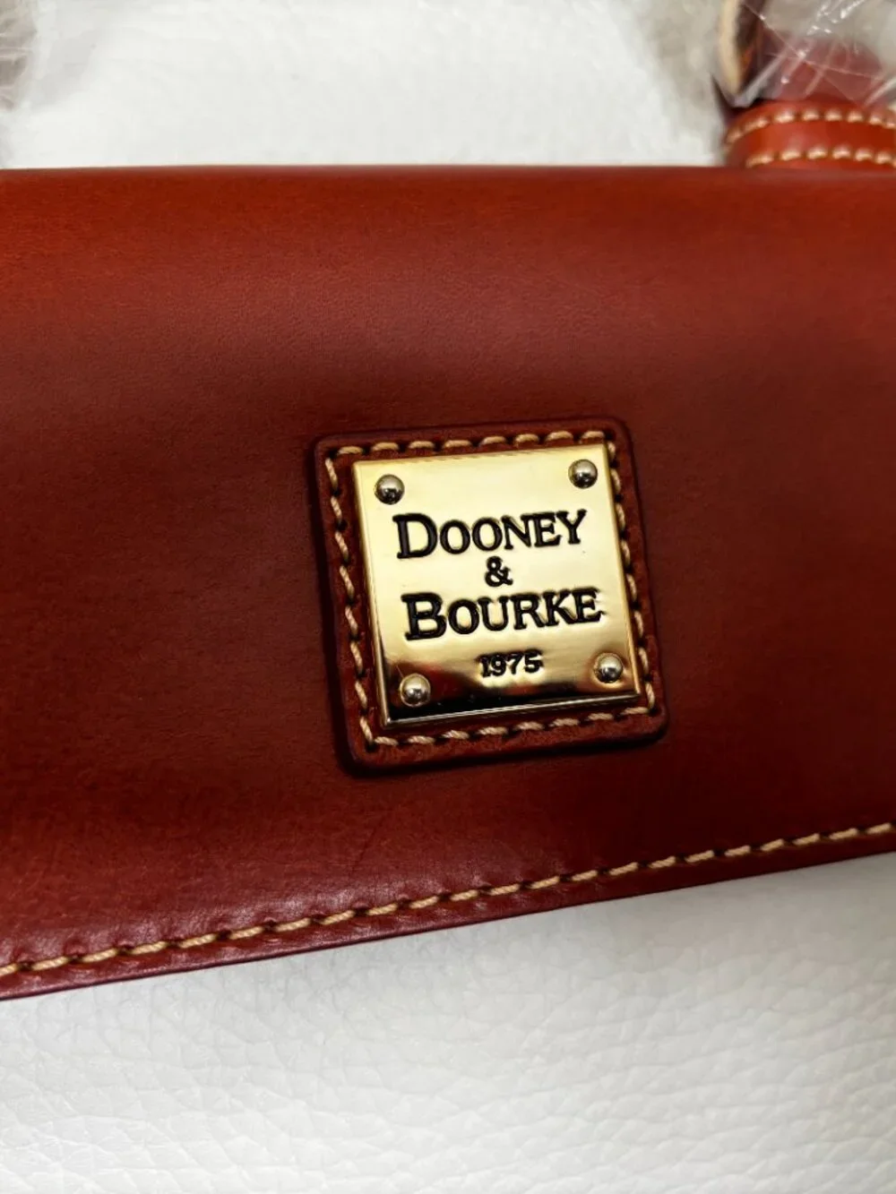 NWT Dooney & Bourke Aubrey in Bone, incl pouch, strap, registration, dust bag